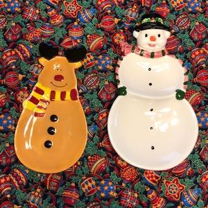 Holiday kitchen spoon rest set